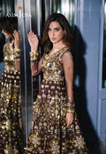 Asim Jofa | Festive Collection 25 | AJFF-07 XL Chocolate Brown Net