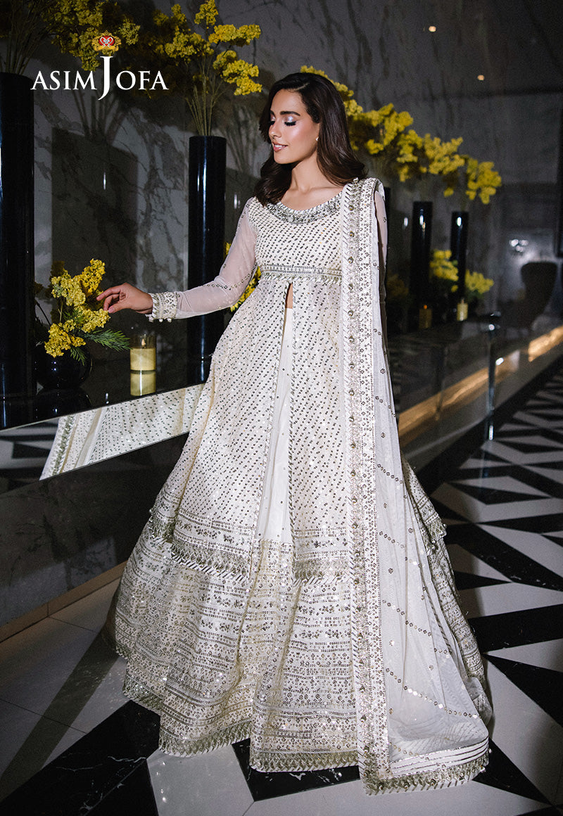 Asim Jofa | Festive Collection 25 | AJFF-09 L Ivory Net