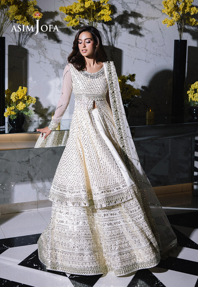 Asim Jofa | Festive Collection 25 | AJFF-09 XL Ivory Net