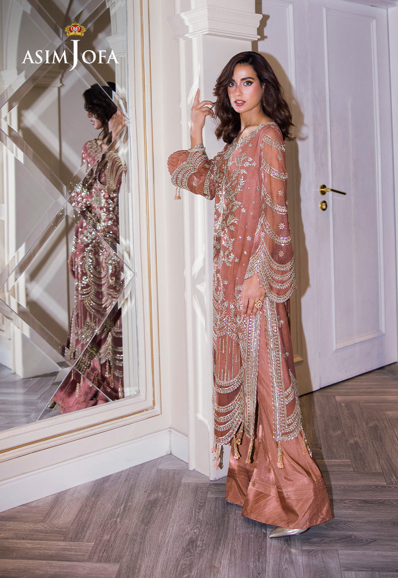 Asim Jofa | Festive Collection 25 | AJFF-08 XS Peach Chiffon