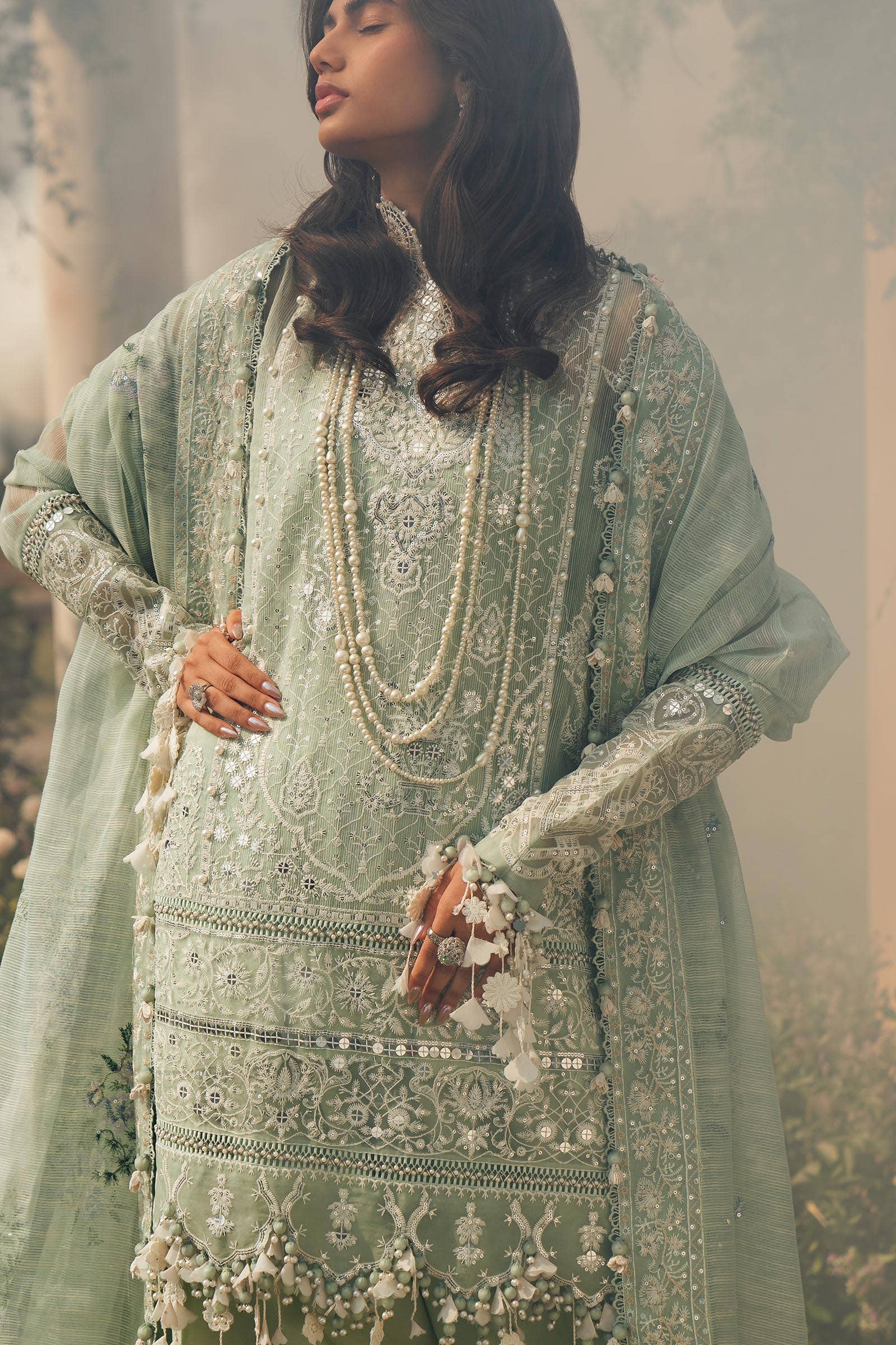 Sana Safinaz | Luxury Collection 24 | L241-006B-3CV - Pakistani Designer Dress - by Sana Safinaz | Type: Luxury - 100% Original at Saira Sultan