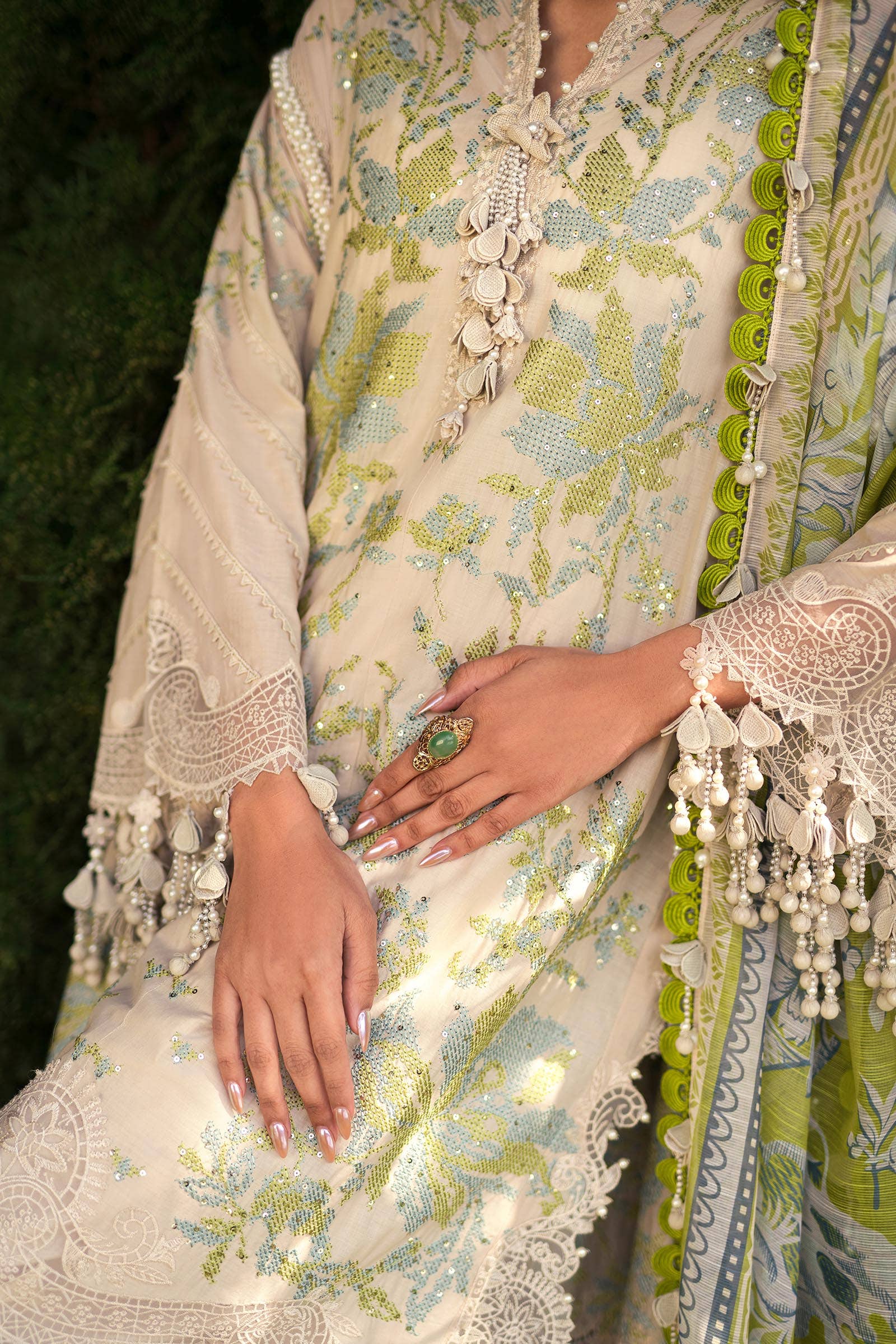 Sana Safinaz | Luxury Collection 24 | L241-008A-3CV - Pakistani Designer Dress - by Sana Safinaz | Type: Luxury - 100% Original at Saira Sultan