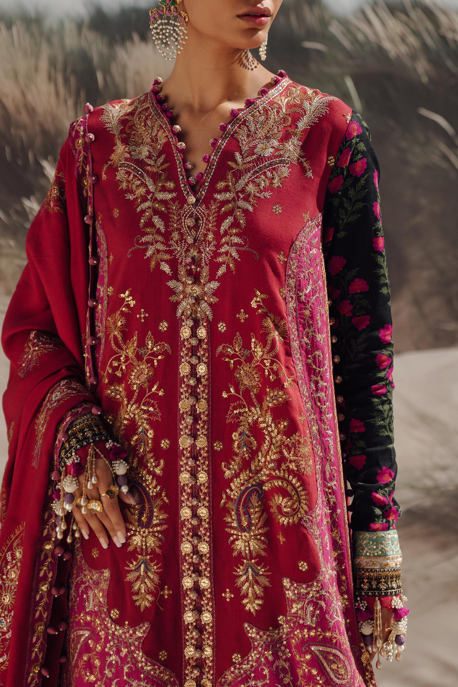 Sana Safinaz | Winter Shawl 24 | S241-002A-3CP - Pakistani Designer Dress - by Sana Safinaz | Type: Ladies Clothes - 100% Original at Saira Sultan