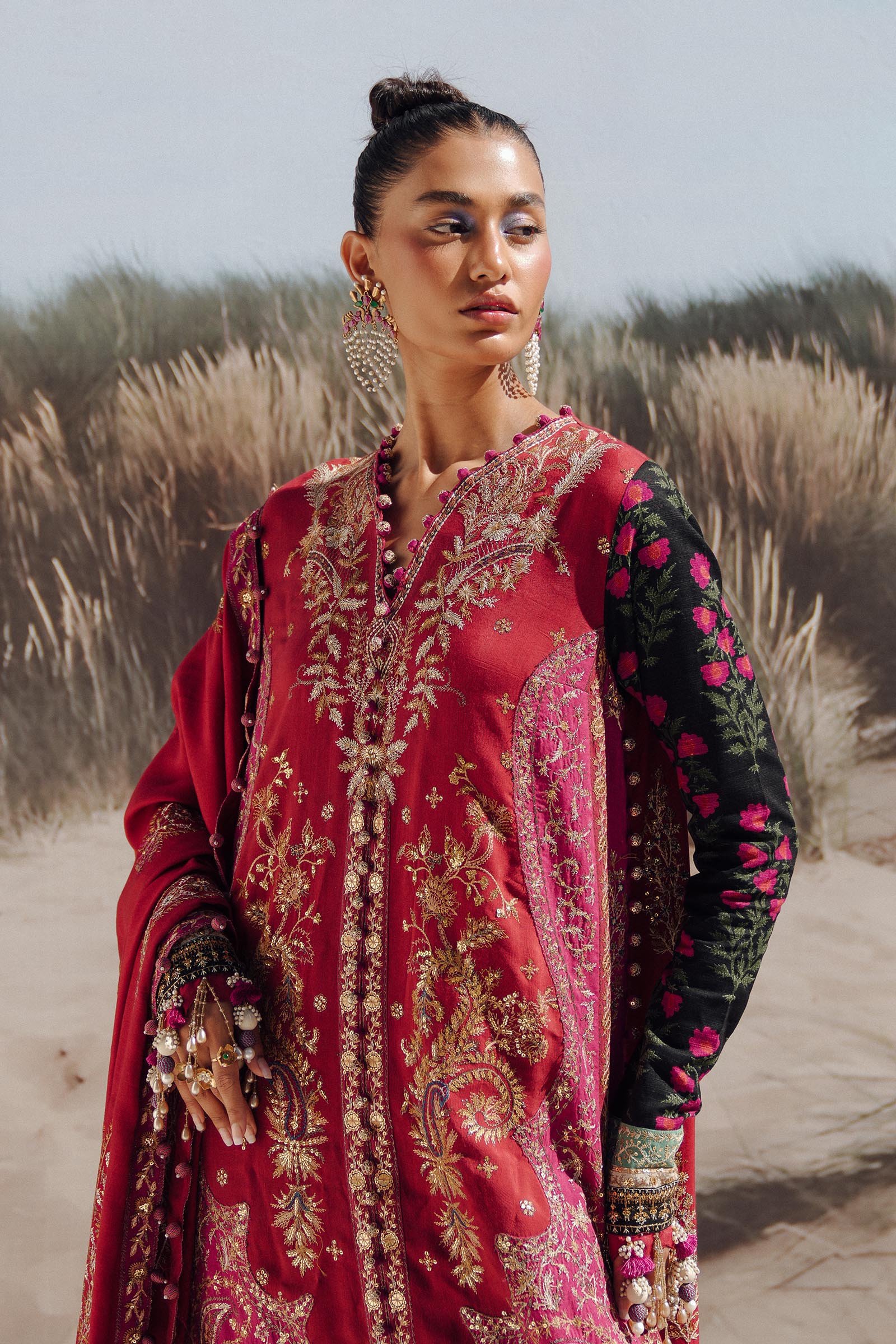 Sana Safinaz | Winter Shawl 24 | S241-002A-3CP - Pakistani Designer Dress - by Sana Safinaz | Type: Ladies Clothes - 100% Original at Saira Sultan