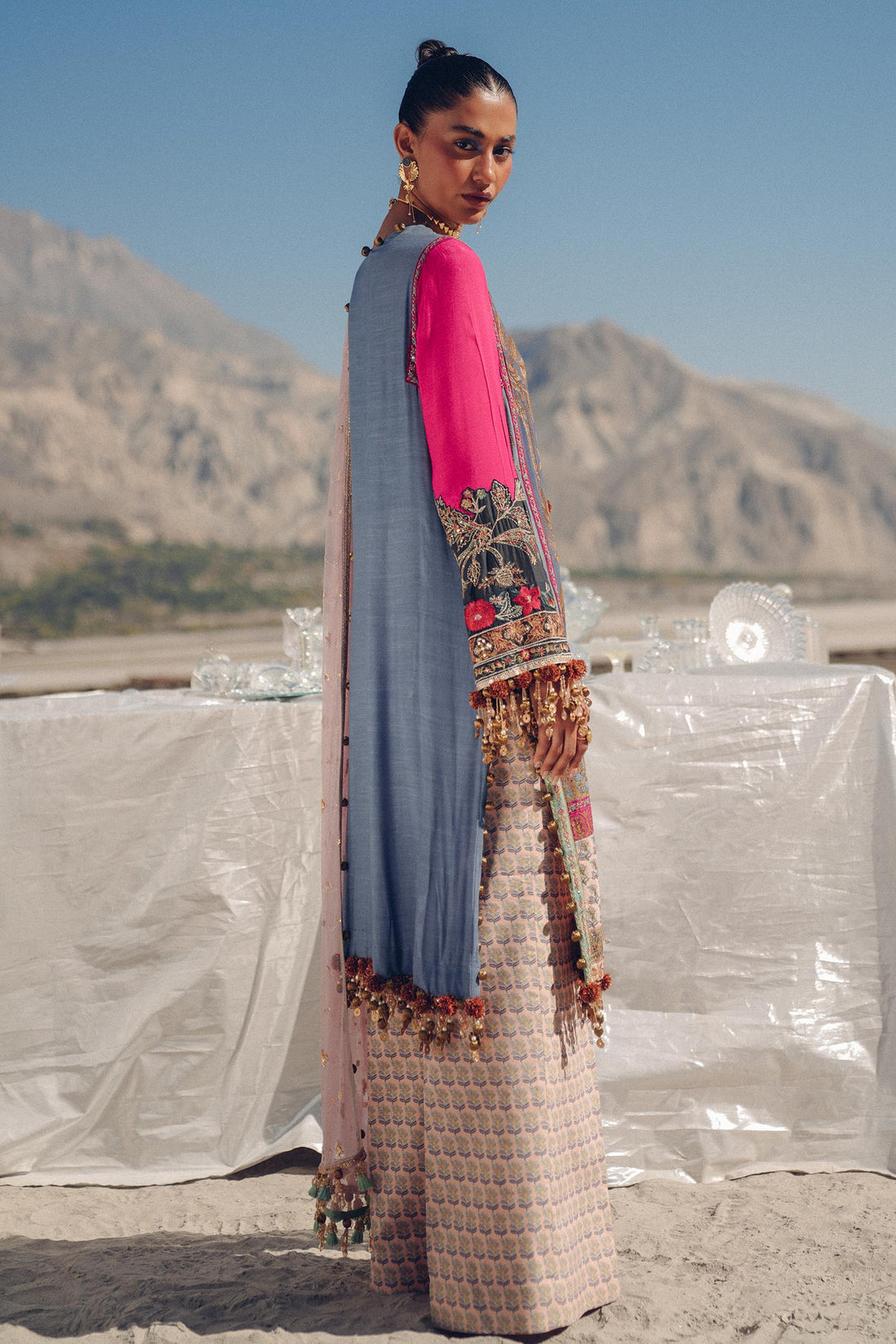 Sana Safinaz | Winter Shawl 24 | S241-004B-3CP - Pakistani Designer Dress - by Sana Safinaz | Type: Ladies Clothes - 100% Original at Saira Sultan