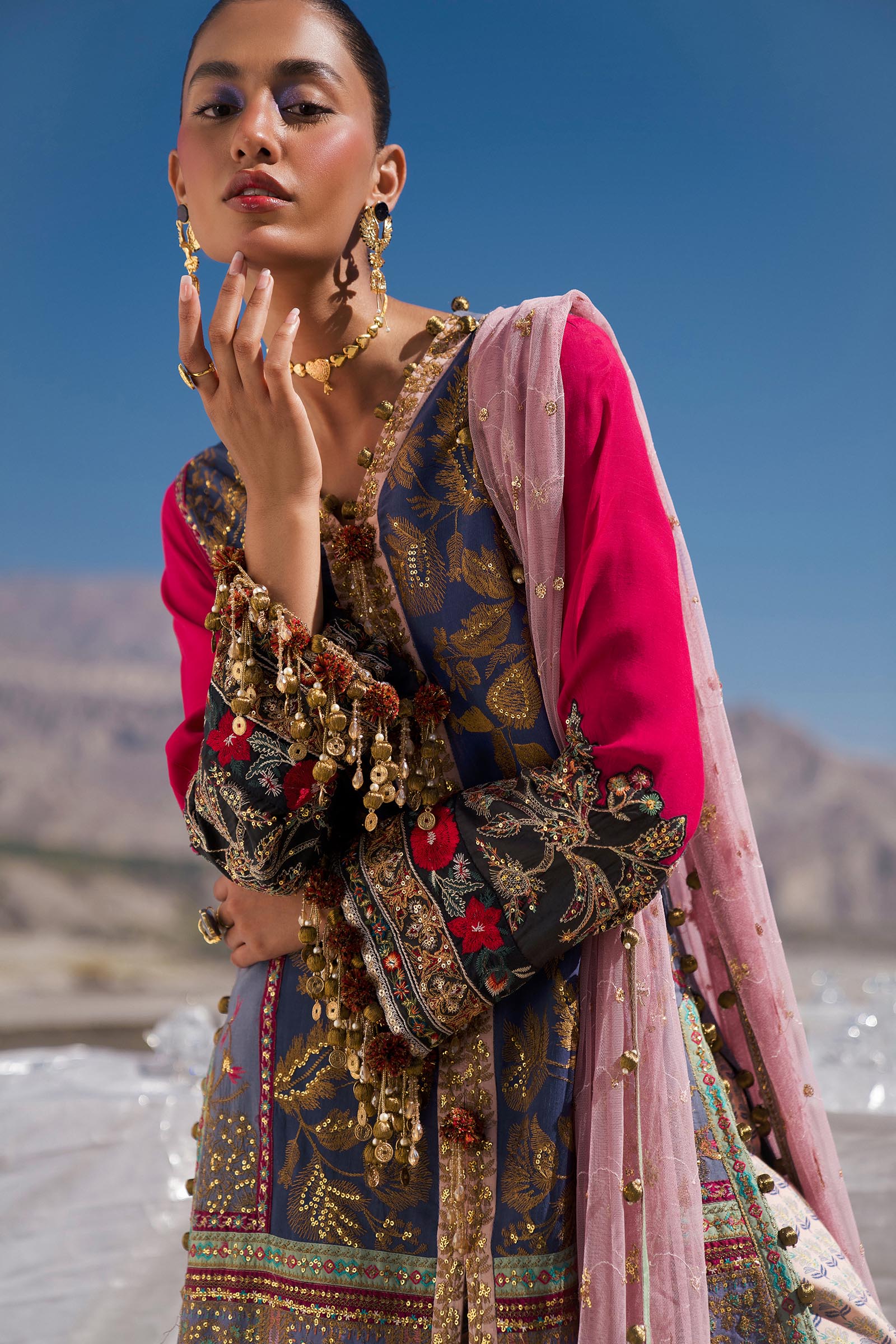 Sana Safinaz | Winter Shawl 24 | S241-004B-3CP - Pakistani Designer Dress - by Sana Safinaz | Type: Ladies Clothes - 100% Original at Saira Sultan