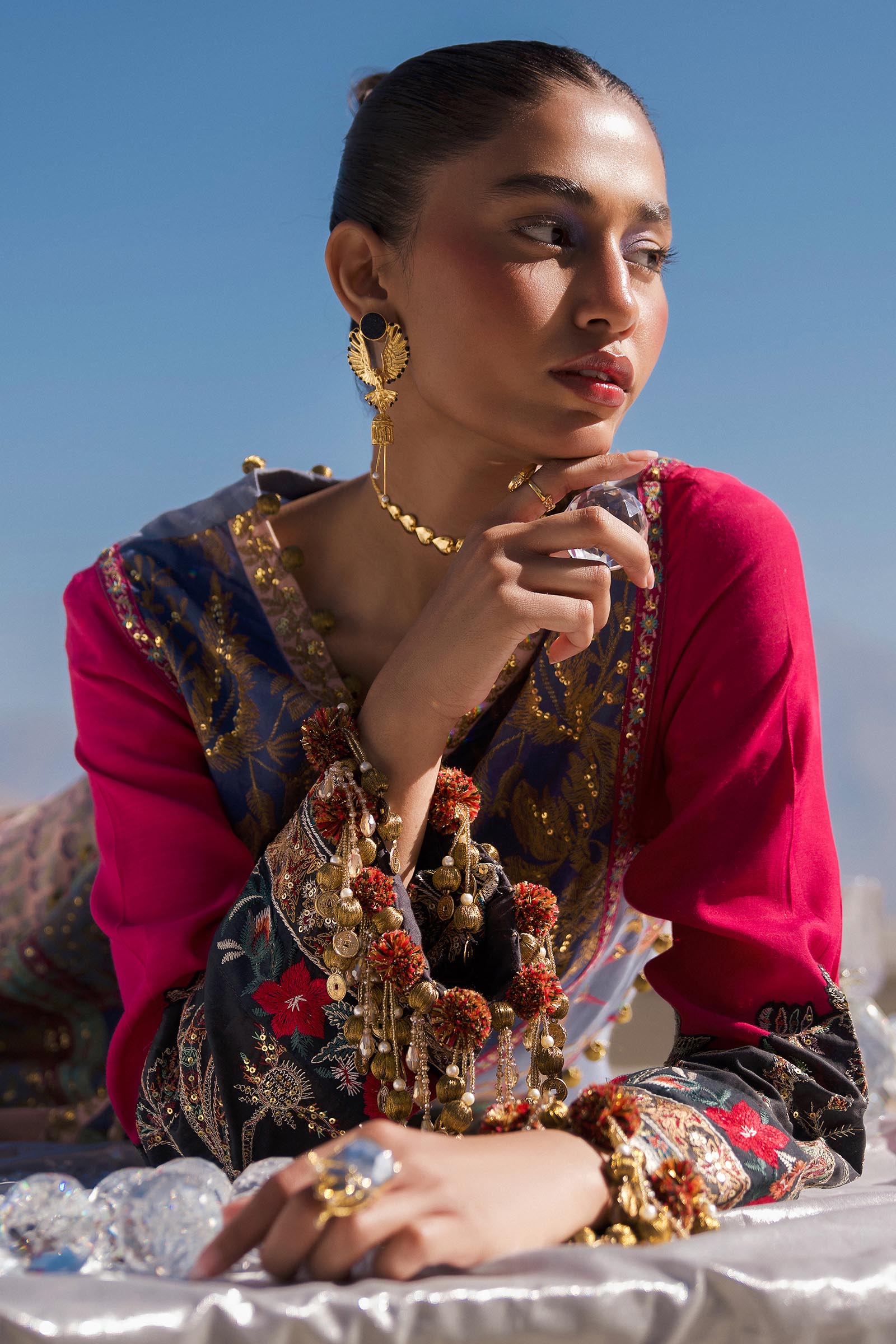 Sana Safinaz | Winter Shawl 24 | S241-004B-3CP - Pakistani Designer Dress - by Sana Safinaz | Type: Ladies Clothes - 100% Original at Saira Sultan