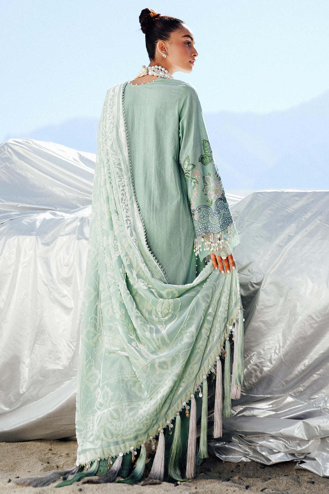 Sana Safinaz | Winter Shawl 24 | S241-005A-3CP - Pakistani Designer Dress - by Sana Safinaz | Type: Ladies Clothes - 100% Original at Saira Sultan