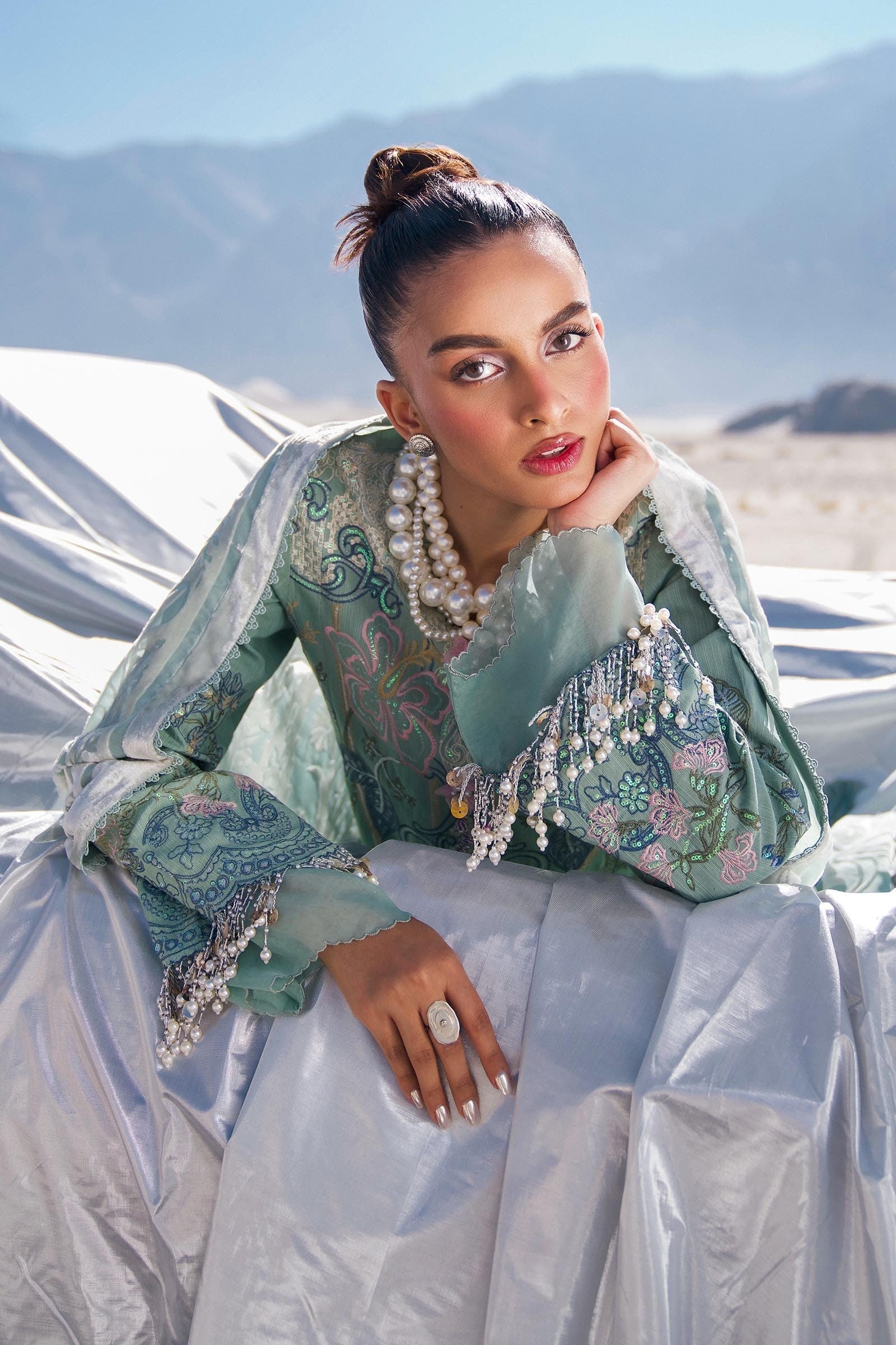 Sana Safinaz | Winter Shawl 24 | S241-005A-3CP - Pakistani Designer Dress - by Sana Safinaz | Type: Ladies Clothes - 100% Original at Saira Sultan