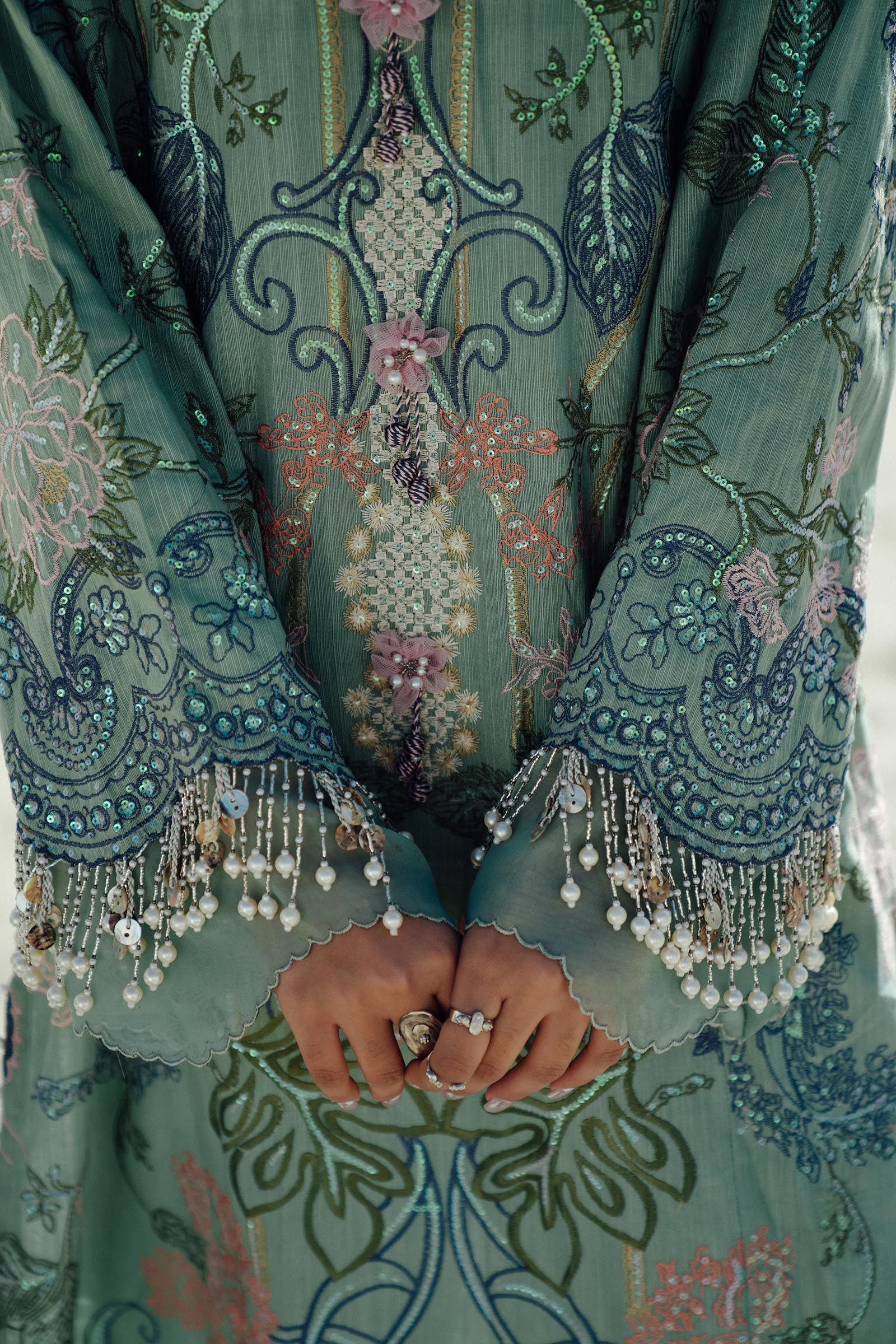 Sana Safinaz | Winter Shawl 24 | S241-005A-3CP - Pakistani Designer Dress - by Sana Safinaz | Type: Ladies Clothes - 100% Original at Saira Sultan