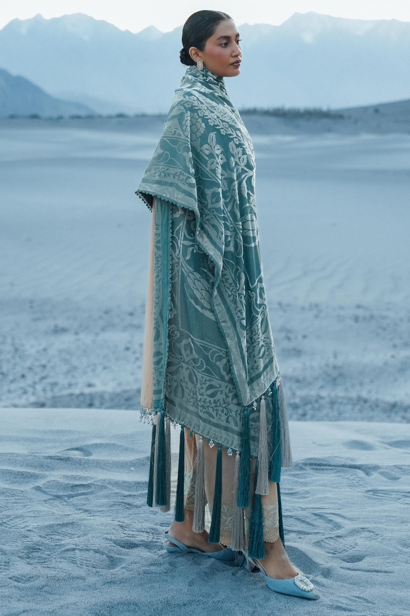 Sana Safinaz | Winter Shawl 24 | S241-005B-3CP - Pakistani Designer Dress - by Sana Safinaz | Type: Ladies Clothes - 100% Original at Saira Sultan