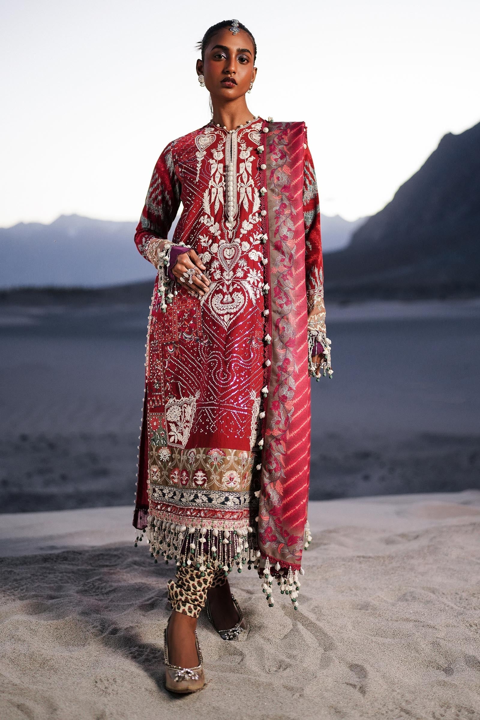Sana Safinaz | Winter Shawl 24 | S241-007A-3CP - Pakistani Designer Dress - by Sana Safinaz | Type: Ladies Clothes - 100% Original at Saira Sultan