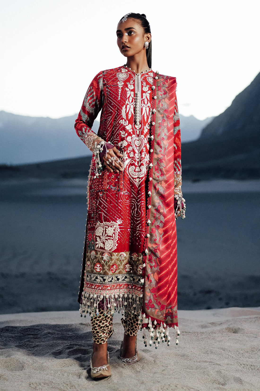 Sana Safinaz | Winter Shawl 24 | S241-007A-3CP - Pakistani Designer Dress - by Sana Safinaz | Type: Ladies Clothes - 100% Original at Saira Sultan