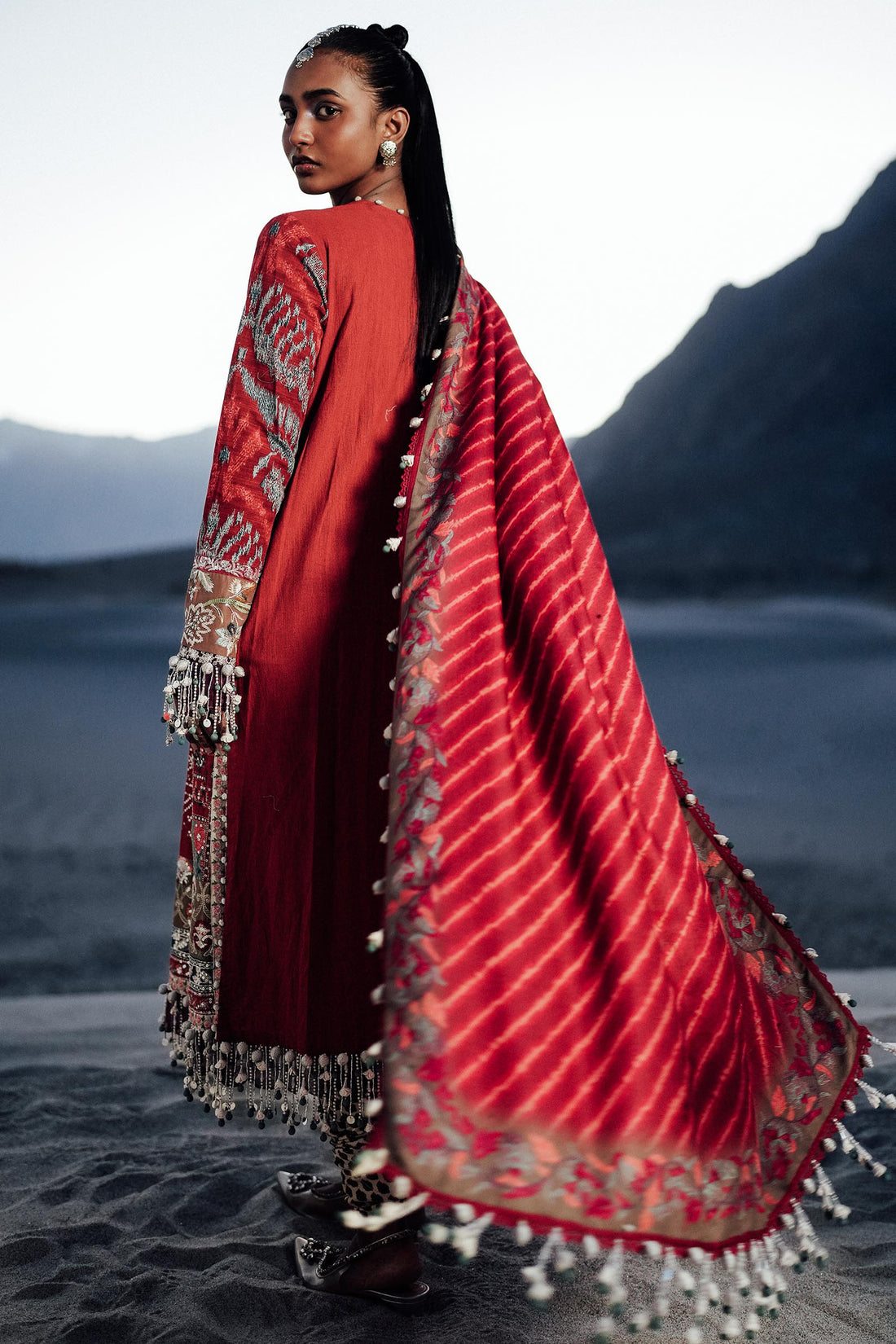 Sana Safinaz | Winter Shawl 24 | S241-007A-3CP - Pakistani Designer Dress - by Sana Safinaz | Type: Ladies Clothes - 100% Original at Saira Sultan
