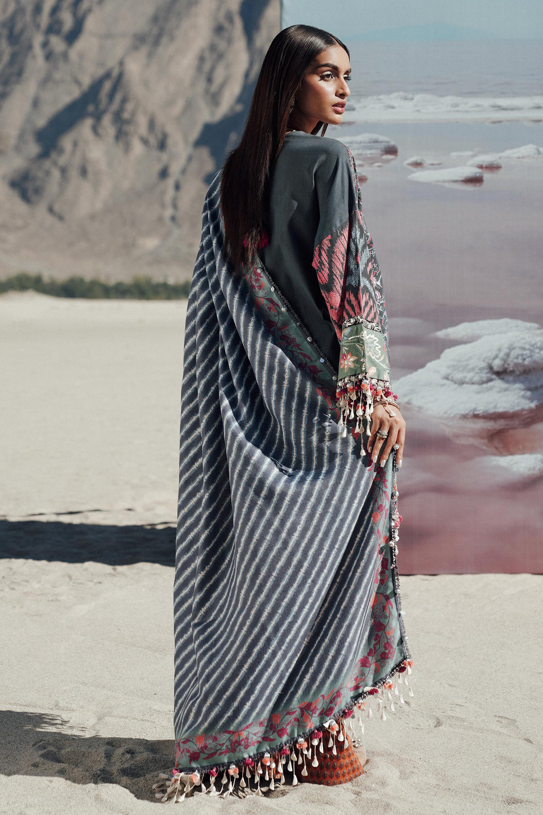 Sana Safinaz | Winter Shawl 24 | S241-007B-3CP - Pakistani Designer Dress - by Sana Safinaz | Type:  - 100% Original at Saira Sultan