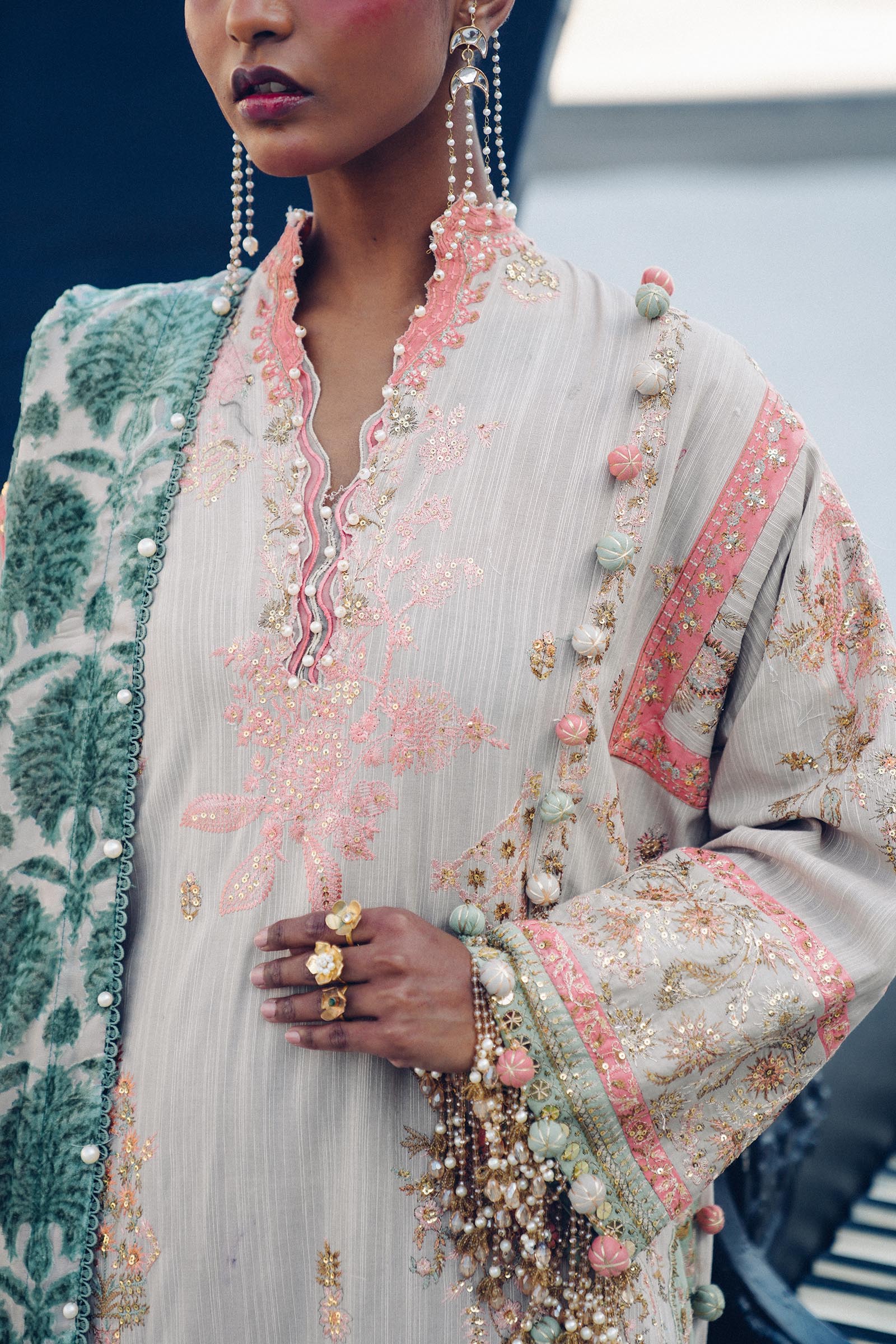 Sana Safinaz | Winter Shawl 24 | S241-001B-3CP - Pakistani Designer Dress - by Sana Safinaz | Type: Ladies Clothes - 100% Original at Saira Sultan