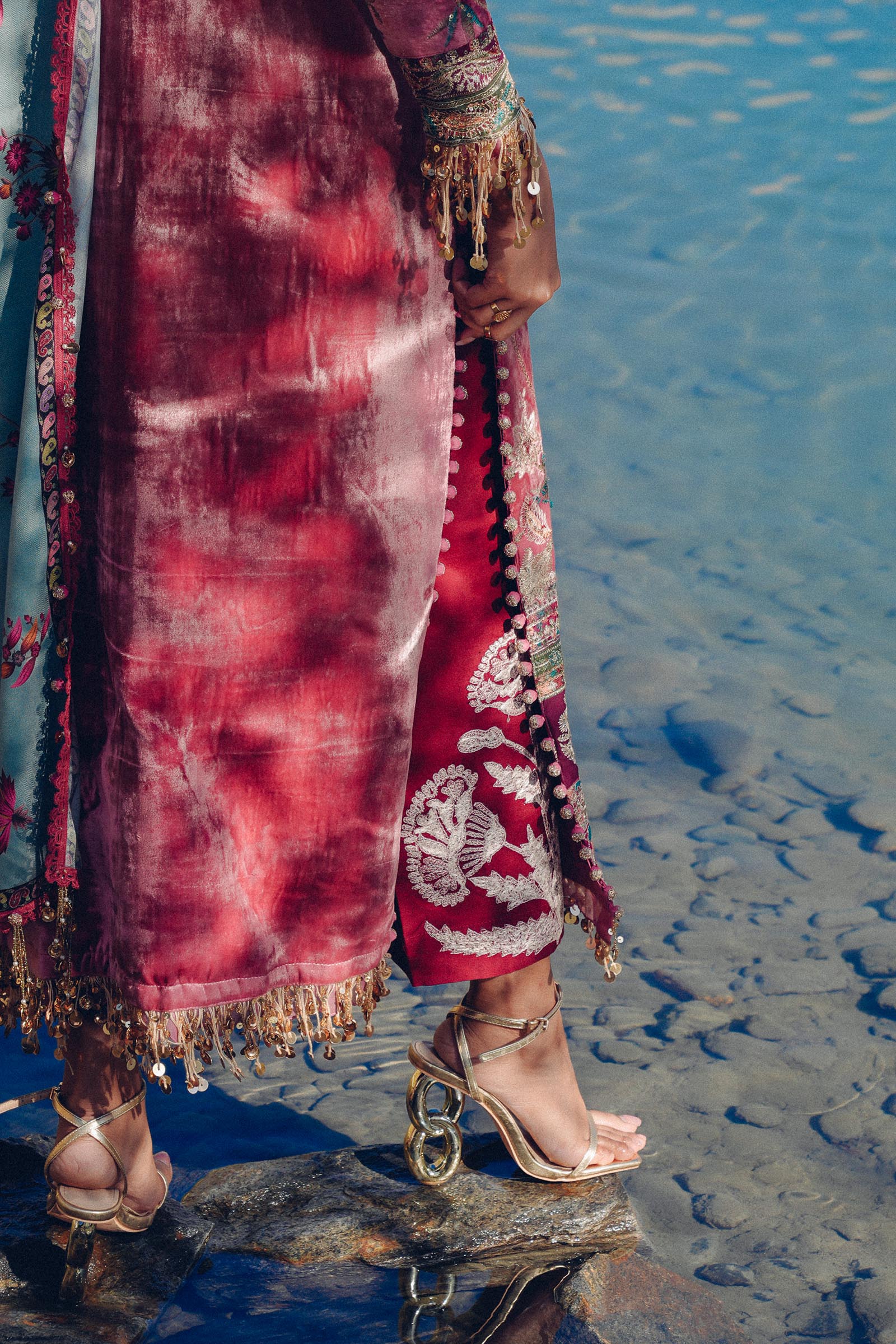 Sana Safinaz | Winter Shawl 24 | Velvet V241-005-3CP - Pakistani Designer Dress - by Sana Safinaz | Type: Ladies Clothes - 100% Original at Saira Sultan