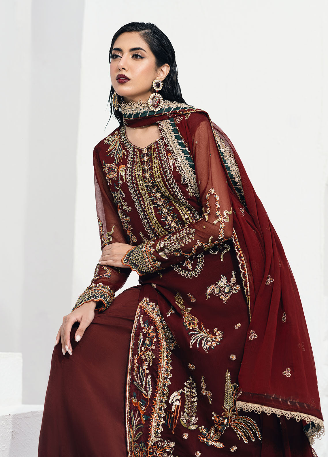 Sahane | Savoir Luxury Formals | CT-140002 Rouge - Savoir - Pakistani Designer Dress - by Sahane | Type: Formal - 100% Original at Saira Sultan