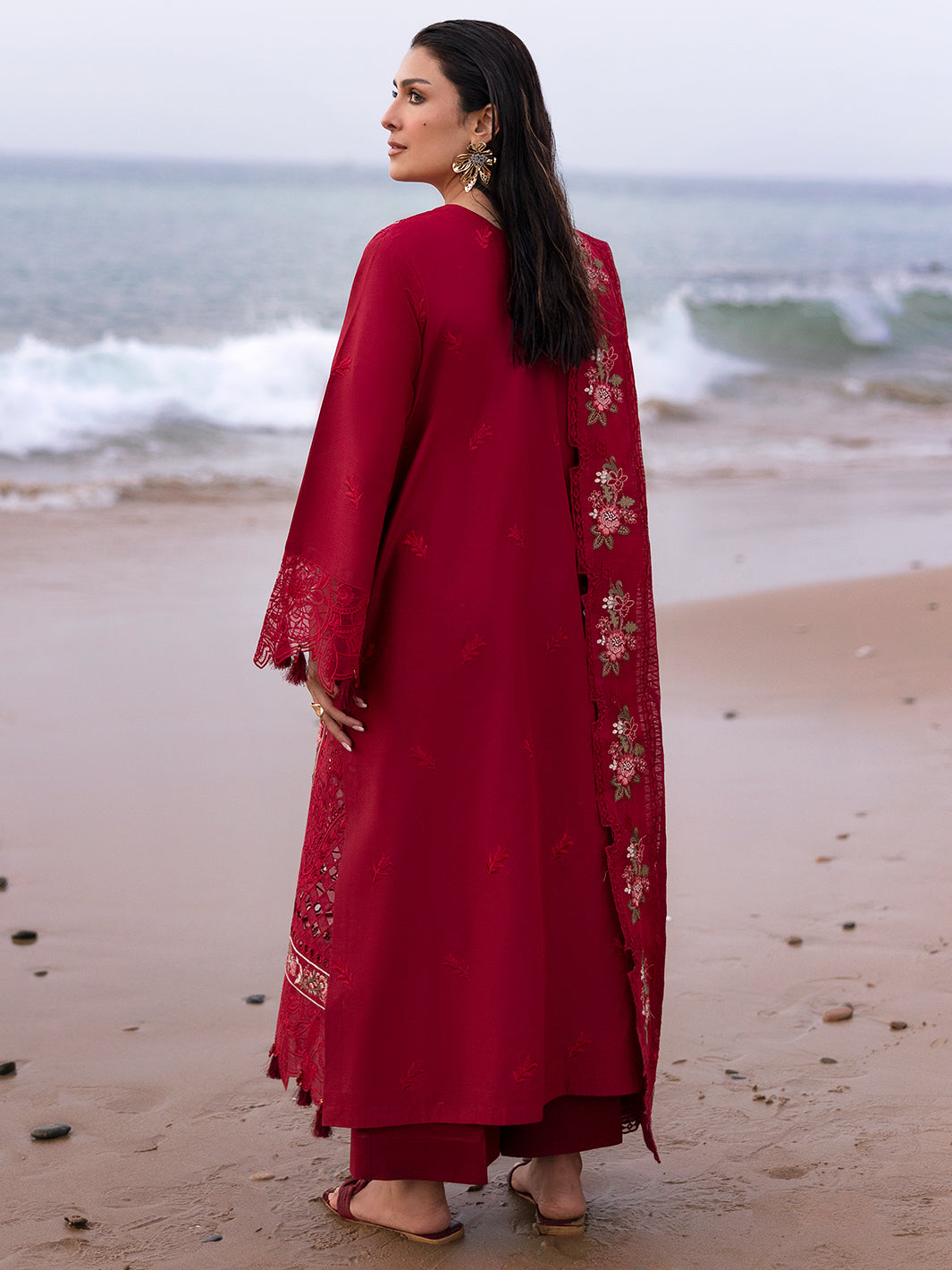 Mahnur | Sirena Luxury Lawn 25 | Scarlett XS Red Lawn