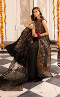 Asifa and Nabeel | Sunehri Eid 25 | Sitara-(SEF25-03) XL Black Organza