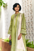 Suffuse | Casual Pret Fall 24 | HESSA S Parrot Green Jacquard