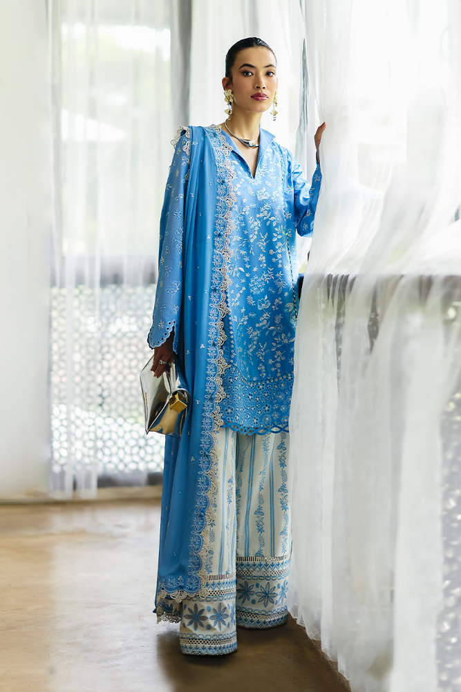 Suffuse | Casual Pret Fall 24 | YASHA XS Denium Blue Jacquard
