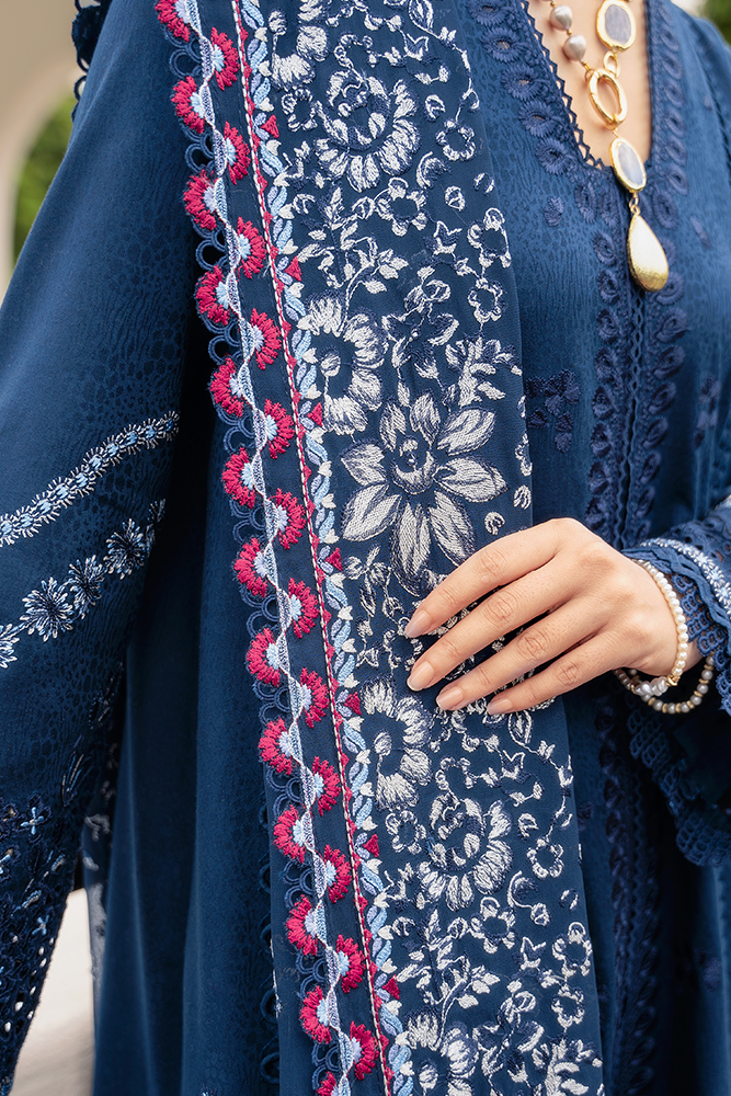 Suffuse | Casual Pret Fall 24 | AYANEH XS Midnight Blue Jacquard