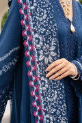 Suffuse | Casual Pret Fall 24 | AYANEH S Midnight Blue Jacquard