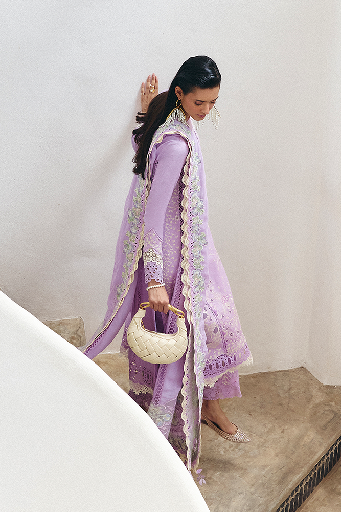 Suffuse | Casual Pret Fall 24 | ERZA XS Lilac Jacquard