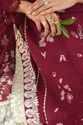 Suffuse | Casual Pret Fall 24 | OMAIRA L Blood Red Jacquard
