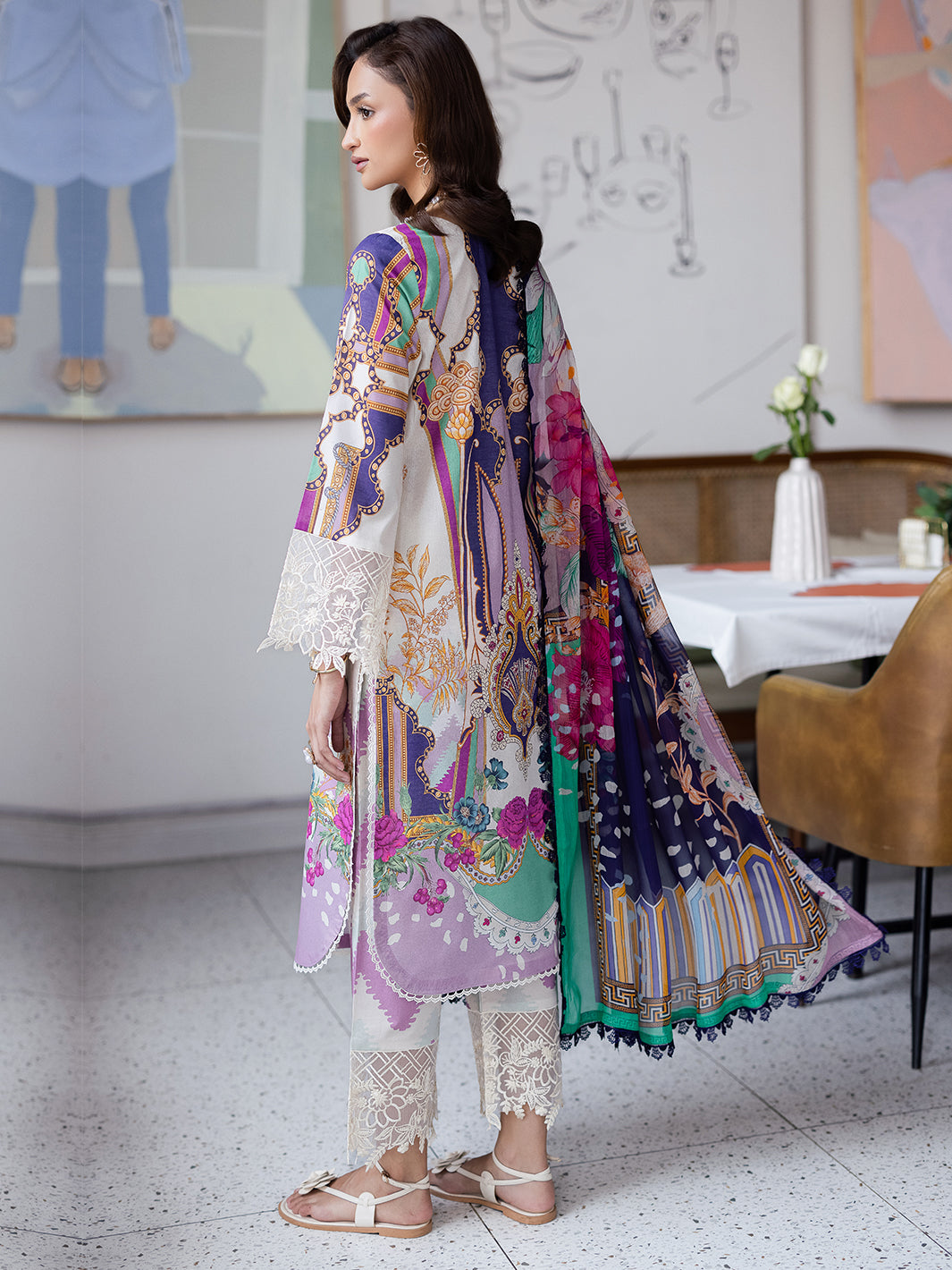 Mahnur | After Hours Luxury Lawn 25 | Sugar Rush XS White Lawn