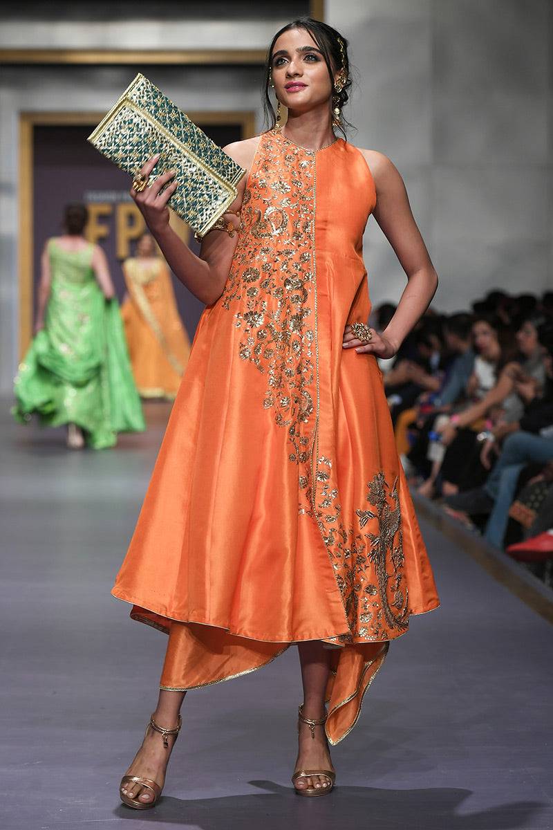 The Pink Tree Company | Wedding Wear | TANGERINE PHOENIX - Pakistani Designer Dress - by The Pink Tree Company | Type: Formal - 100% Original at Saira Sultan