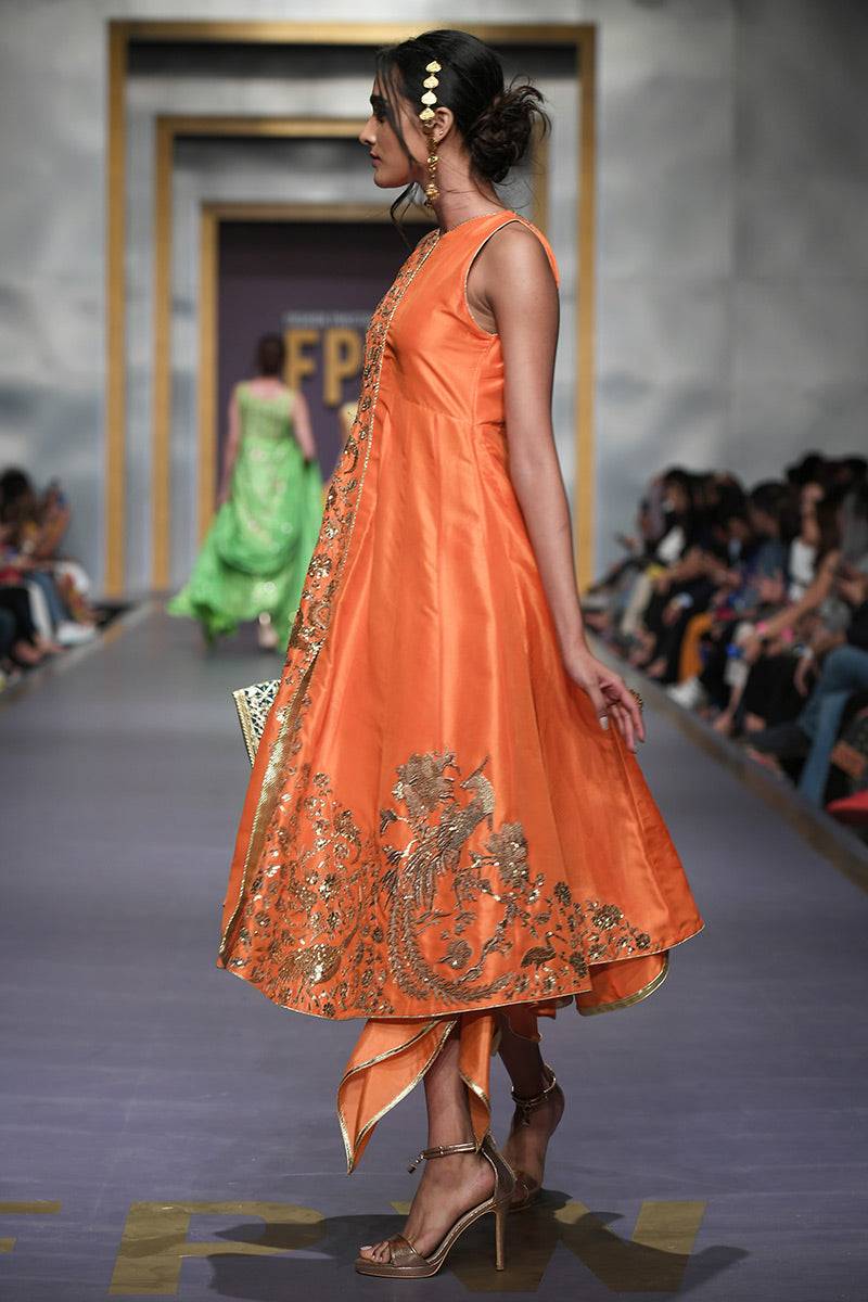The Pink Tree Company | Wedding Wear | TANGERINE PHOENIX - Pakistani Designer Dress - by The Pink Tree Company | Type: Formal - 100% Original at Saira Sultan
