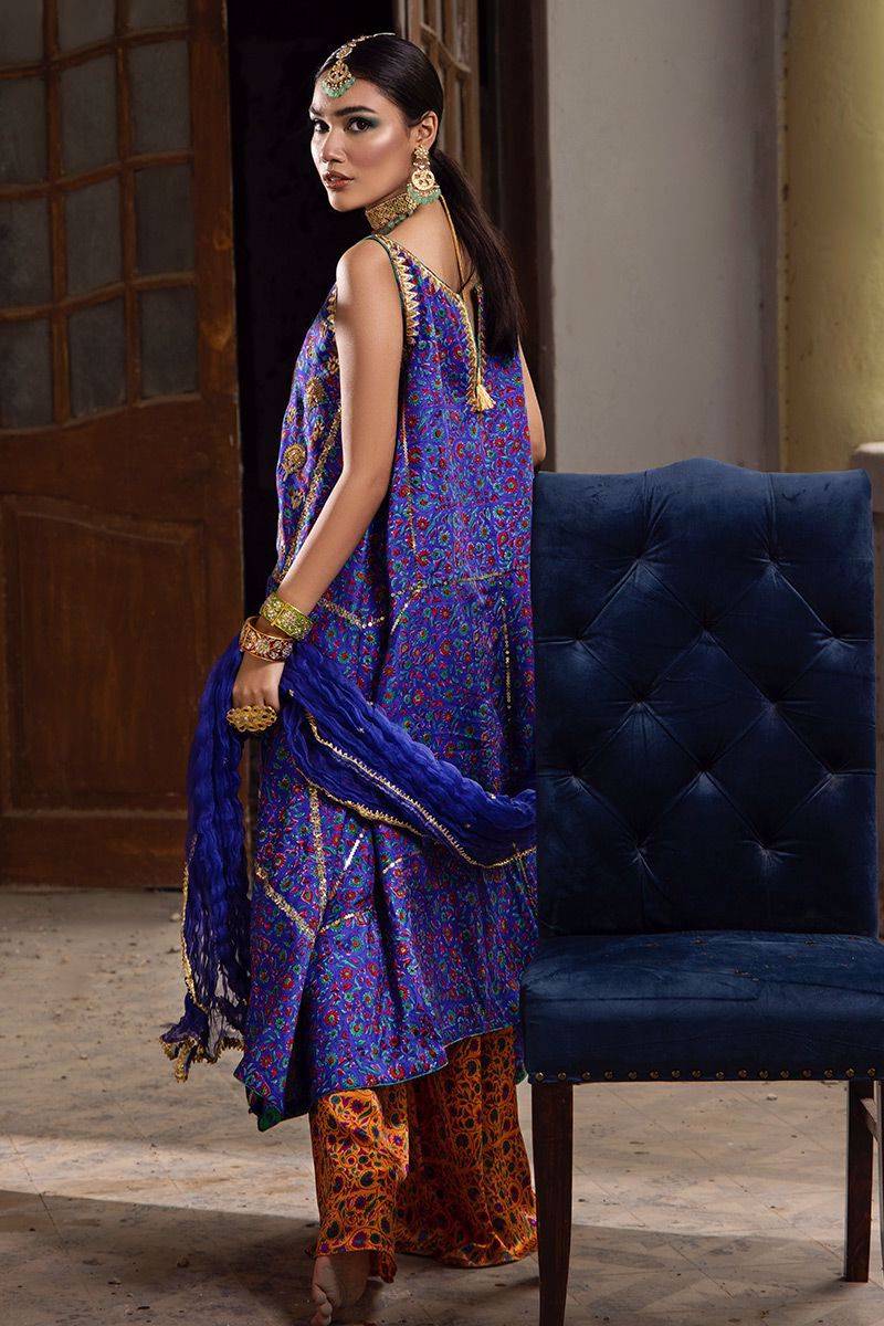 The Pink Tree Company | Wedding Wear | COBALT BLUE - Pakistani Designer Dress - by The Pink Tree Company | Type: Formal - 100% Original at Saira Sultan
