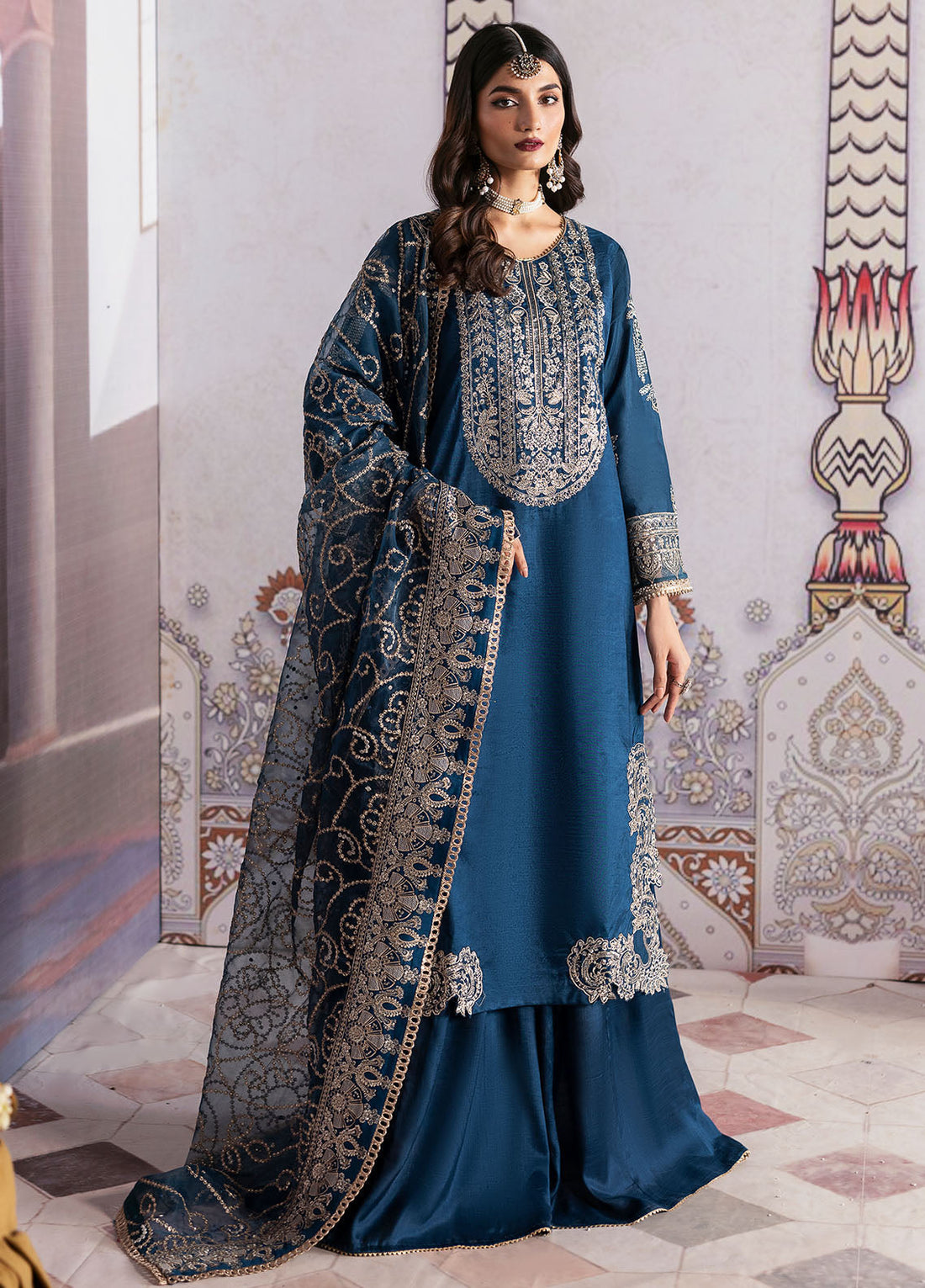 Sahane | There She Glows | TSG-04 Azure - There She Glows XS Teal Blue Raw Silk