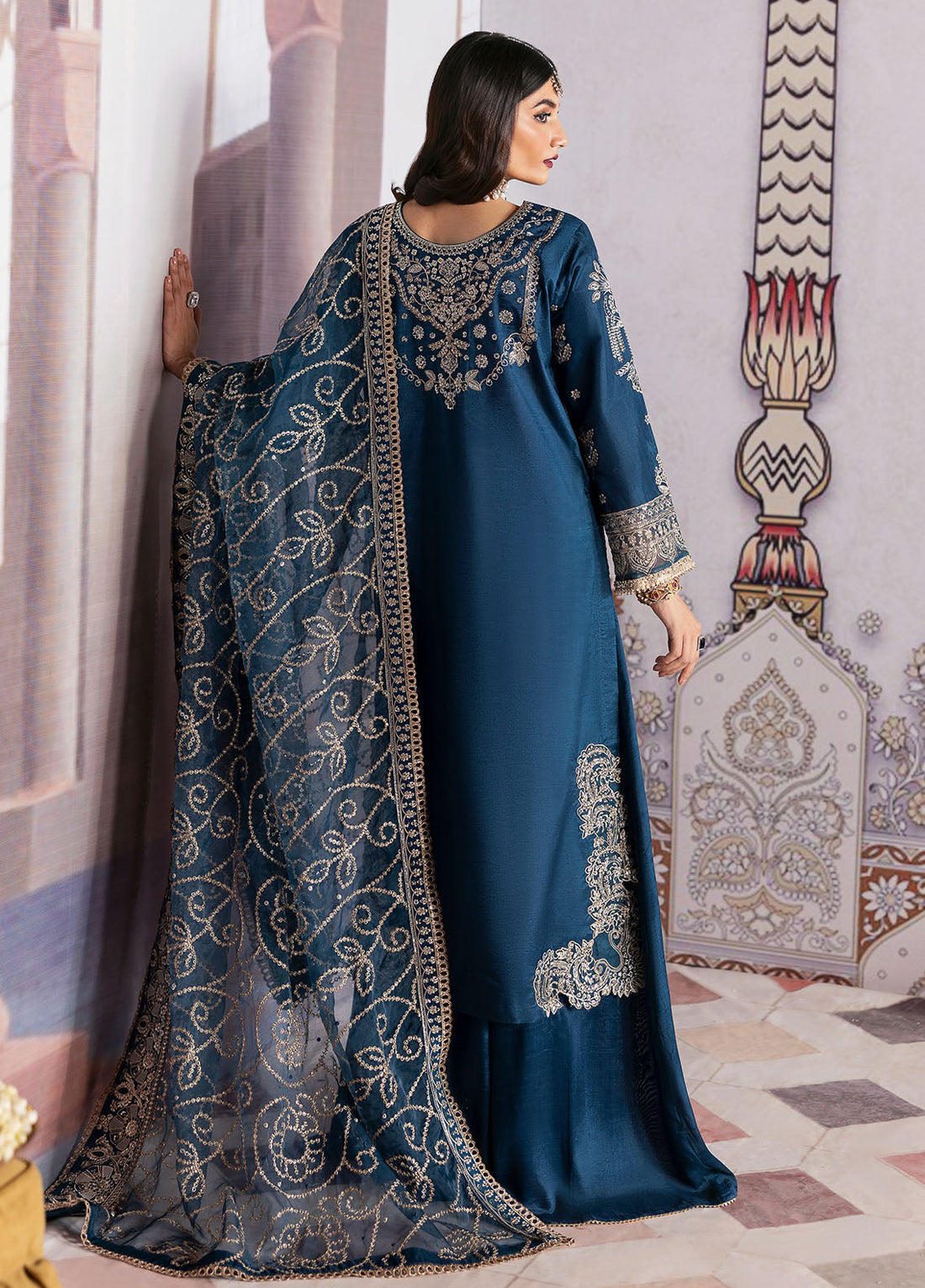 Sahane | There She Glows | TSG-04 Azure - There She Glows XS Teal Blue Raw Silk