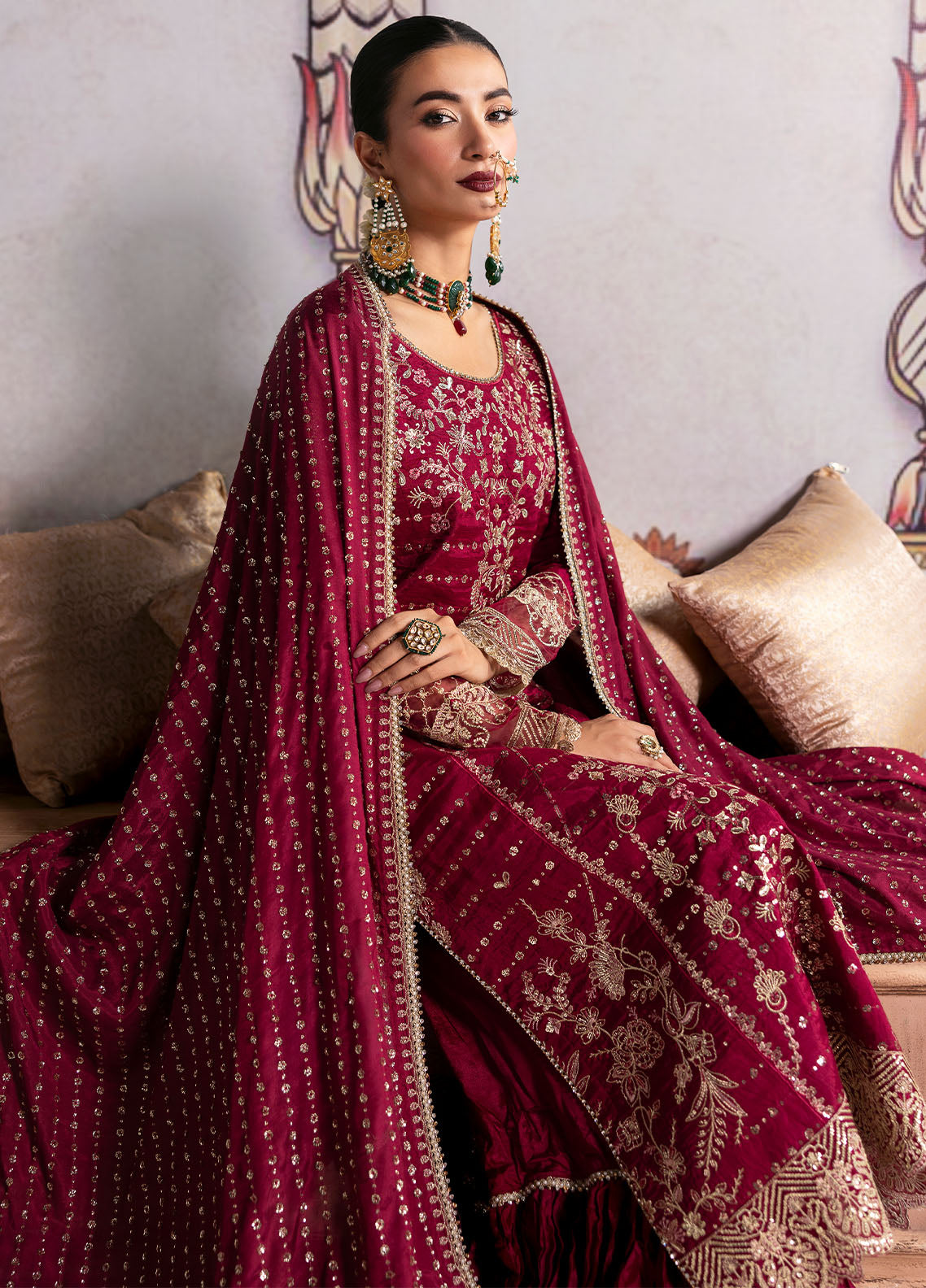 Sahane | There She Glows | TSG-07 Merlot L Wine Raw Silk