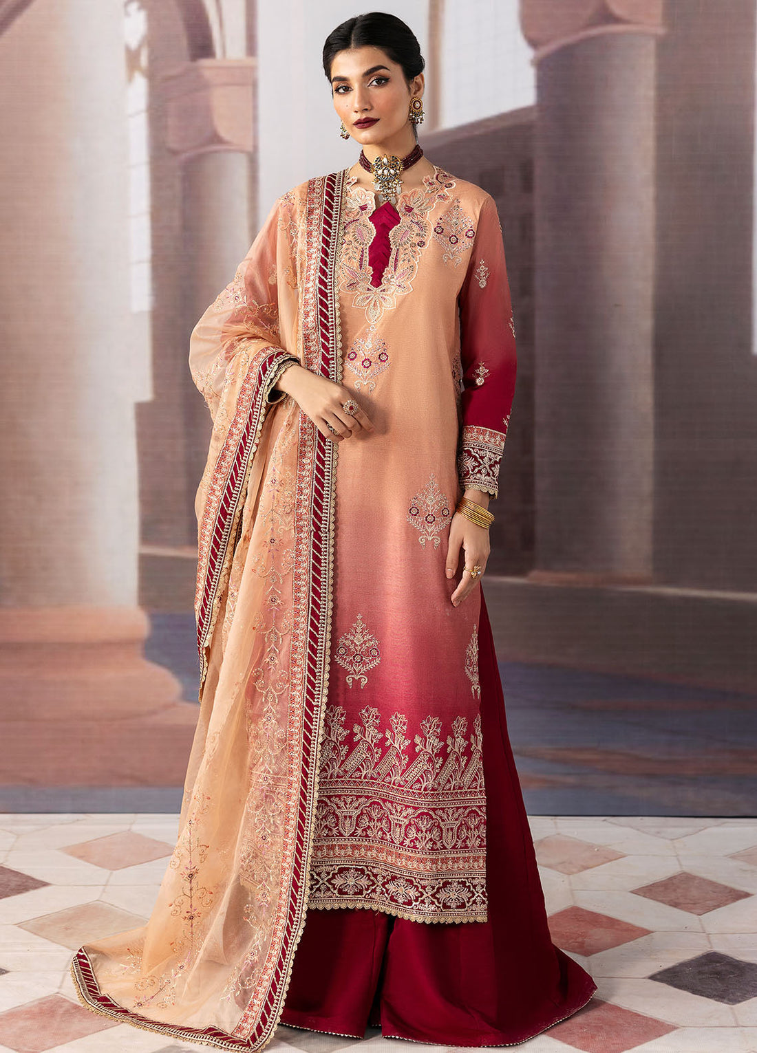 Sahane | There She Glows | TSG-08 Ember XS Dust Red Raw Silk