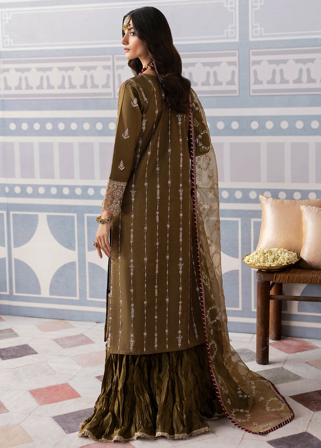 Sahane | There She Glows | TSG-02 Olivine - There She Glows XS Dull Brown Raw Silk