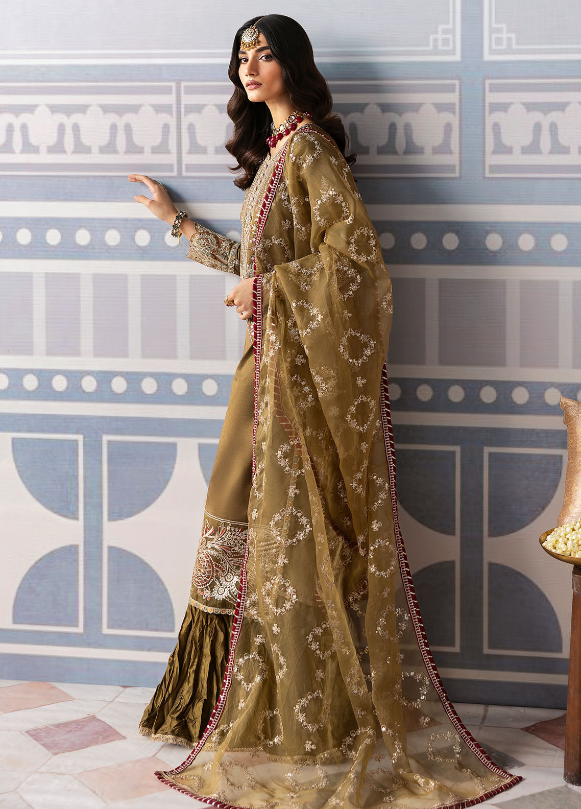 Sahane | There She Glows | TSG-02 Olivine - There She Glows XL Dull Brown Raw Silk