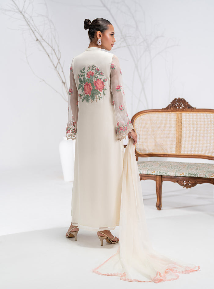 Zainab Chottani | Eid Pret 25 | Hanah XS Pearl White Chiffon
