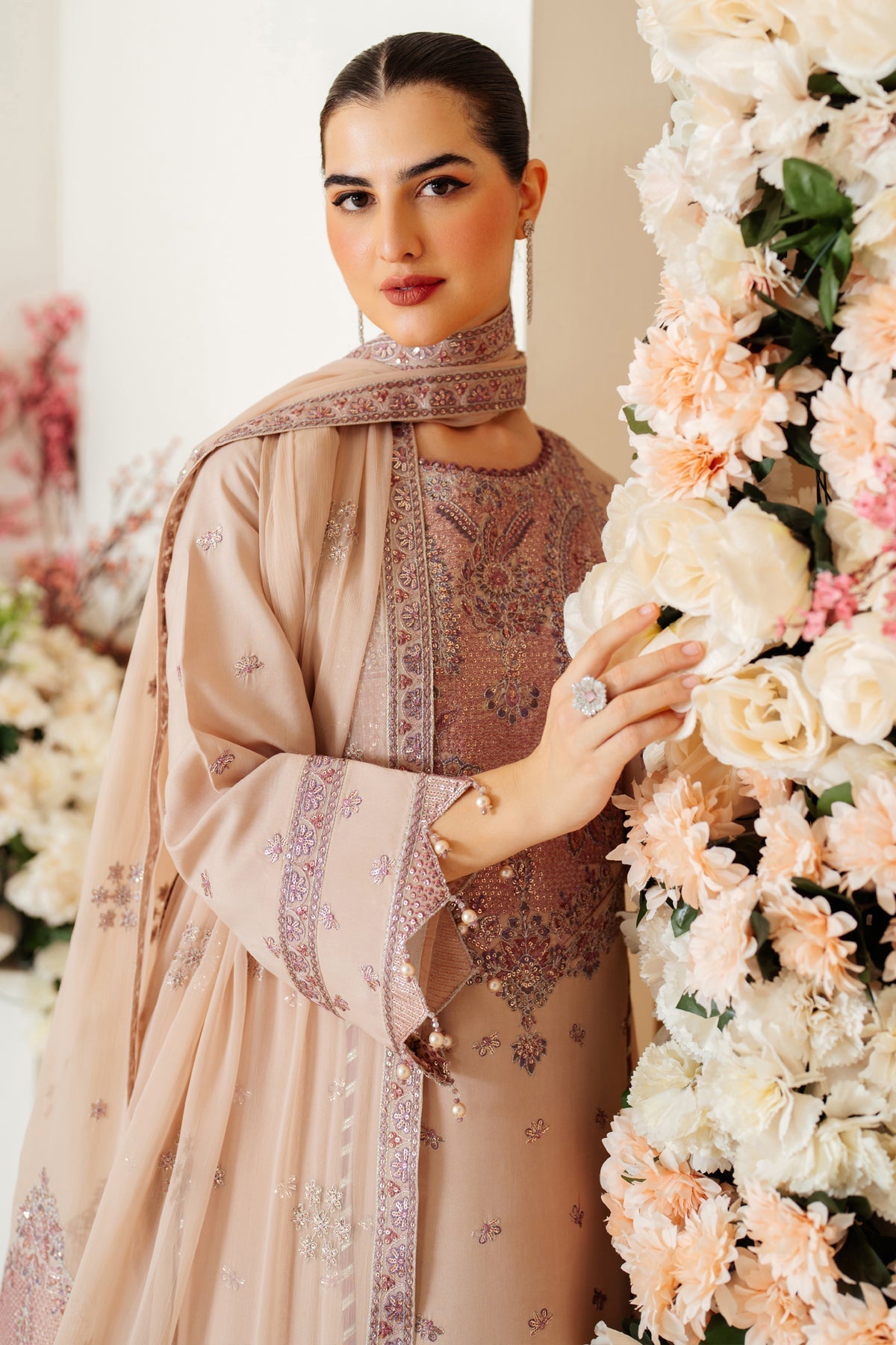 Alizeh | Luxury Raw Silk | AF-RS-08-TAFFY L Dusty Pink Raw Silk