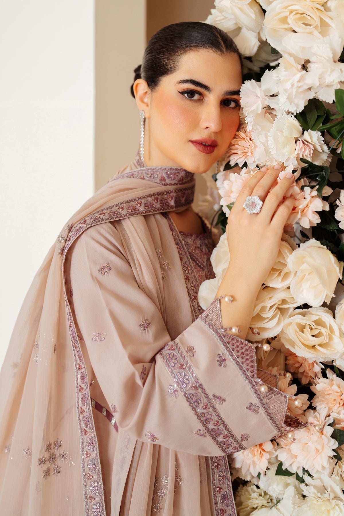 Alizeh | Luxury Raw Silk | AF-RS-08-TAFFY M Dusty Pink Raw Silk