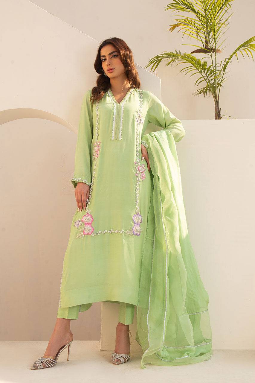 Leon | Leon Luxe Collection | Lush Green Symphony - Pakistani Designer Dress - by Leon | Type: Formal - 100% Original at Saira Sultan
