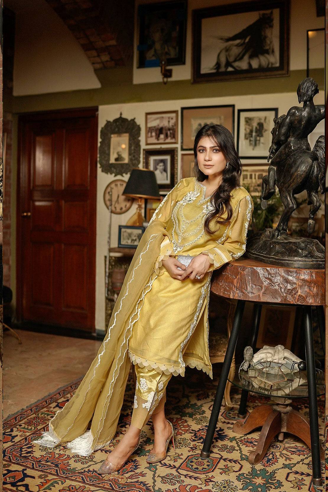 Leon | Leon Luxe Collection | ROSA BLANCA - Pakistani Designer Dress - by Leon | Type: Formal - 100% Original at Saira Sultan