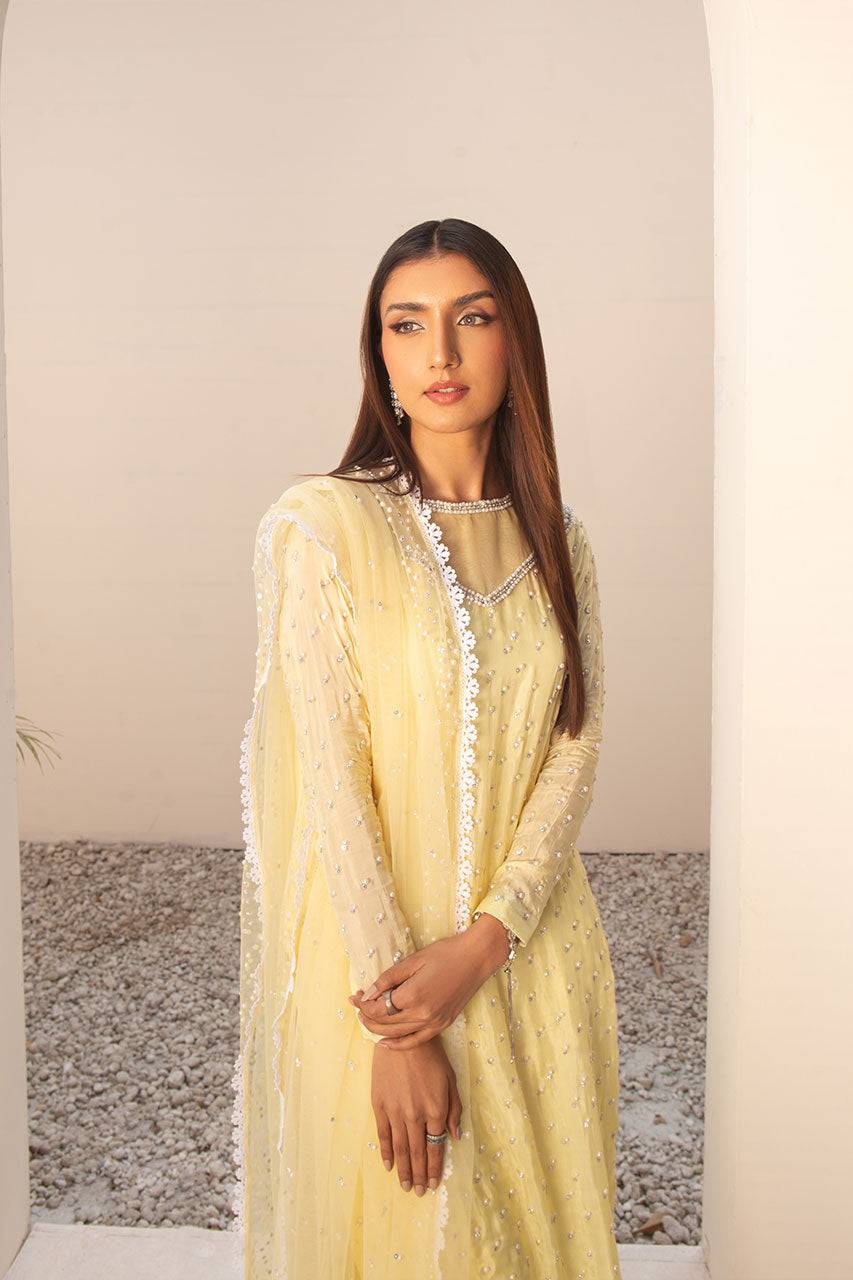 Leon | Leon Luxe Collection | SITARA LIME - Pakistani Designer Dress - by Leon | Type: Formal - 100% Original at Saira Sultan