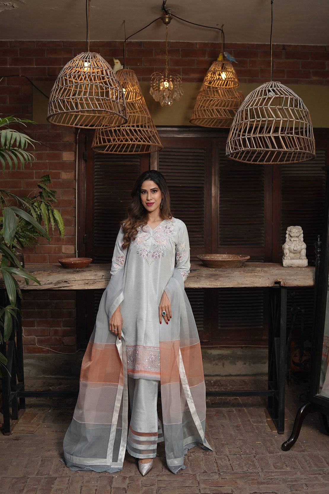 Leon | Leon Luxe Collection | Peach Oyster - Pakistani Designer Dress - by Leon | Type: Formal - 100% Original at Saira Sultan