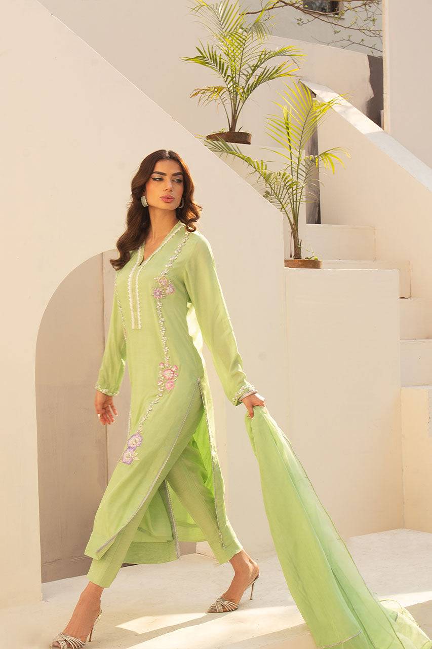 Leon | Leon Luxe Collection | Lush Green Symphony - Pakistani Designer Dress - by Leon | Type: Formal - 100% Original at Saira Sultan