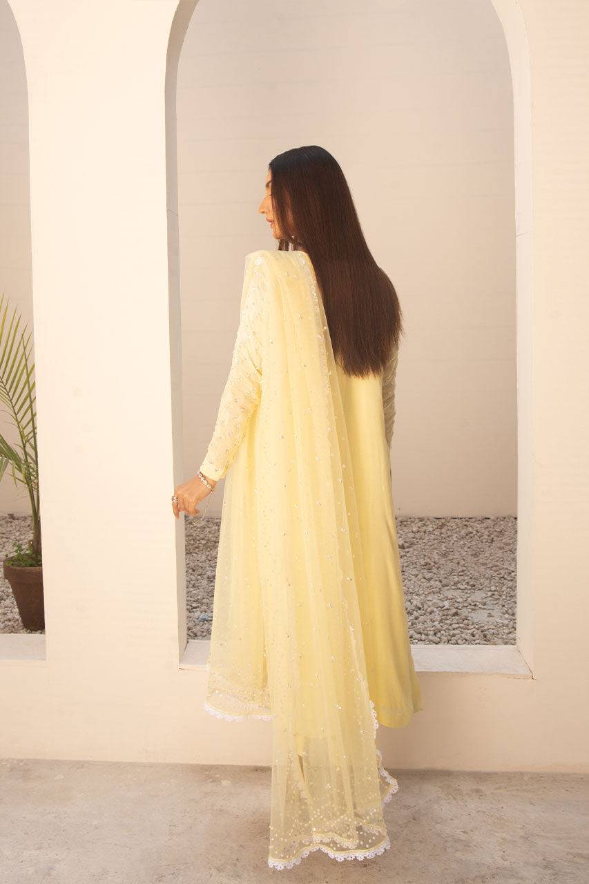 Leon | Leon Luxe Collection | SITARA LIME - Pakistani Designer Dress - by Leon | Type: Formal - 100% Original at Saira Sultan