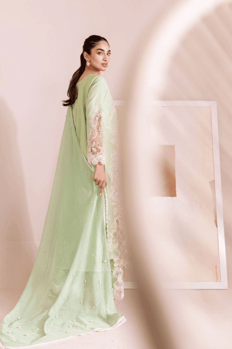 Manara | Mgrolia Garden 25 | SAGE - Pakistani Designer Dress - by Manara | Type: Ladies Clothes - 100% Original at Saira Sultan